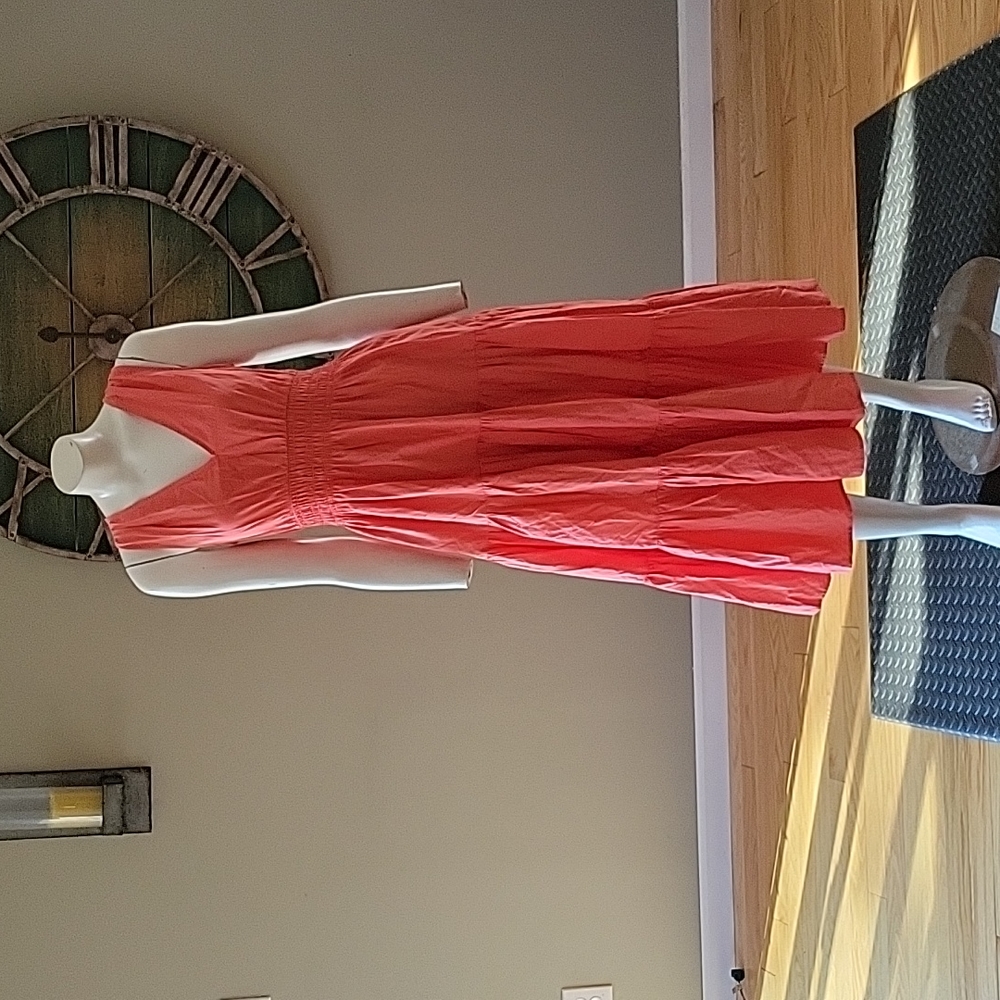 Maeve by Anthropologie tiered smocked midi dress